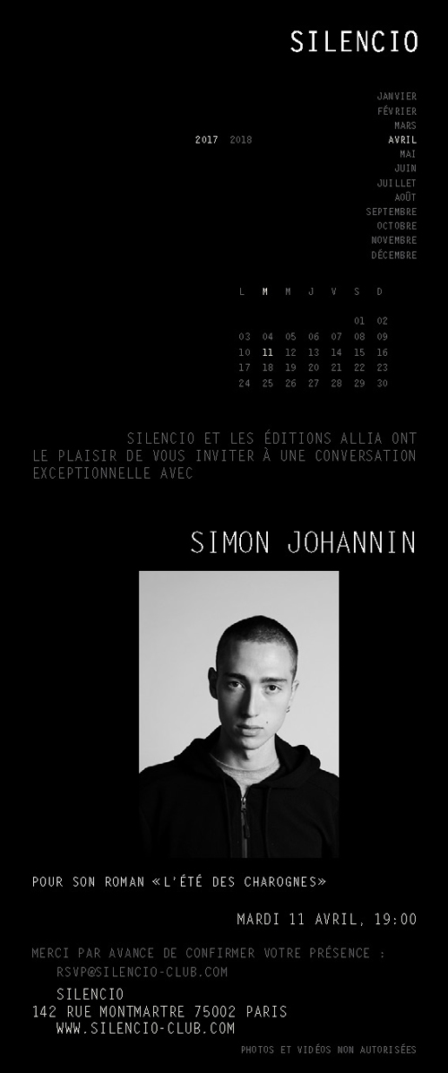 Silencio : conversation avec Simon Johannin