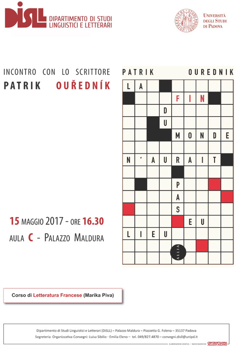 Patrik Ourednik : rencontre à l'université de Padoue