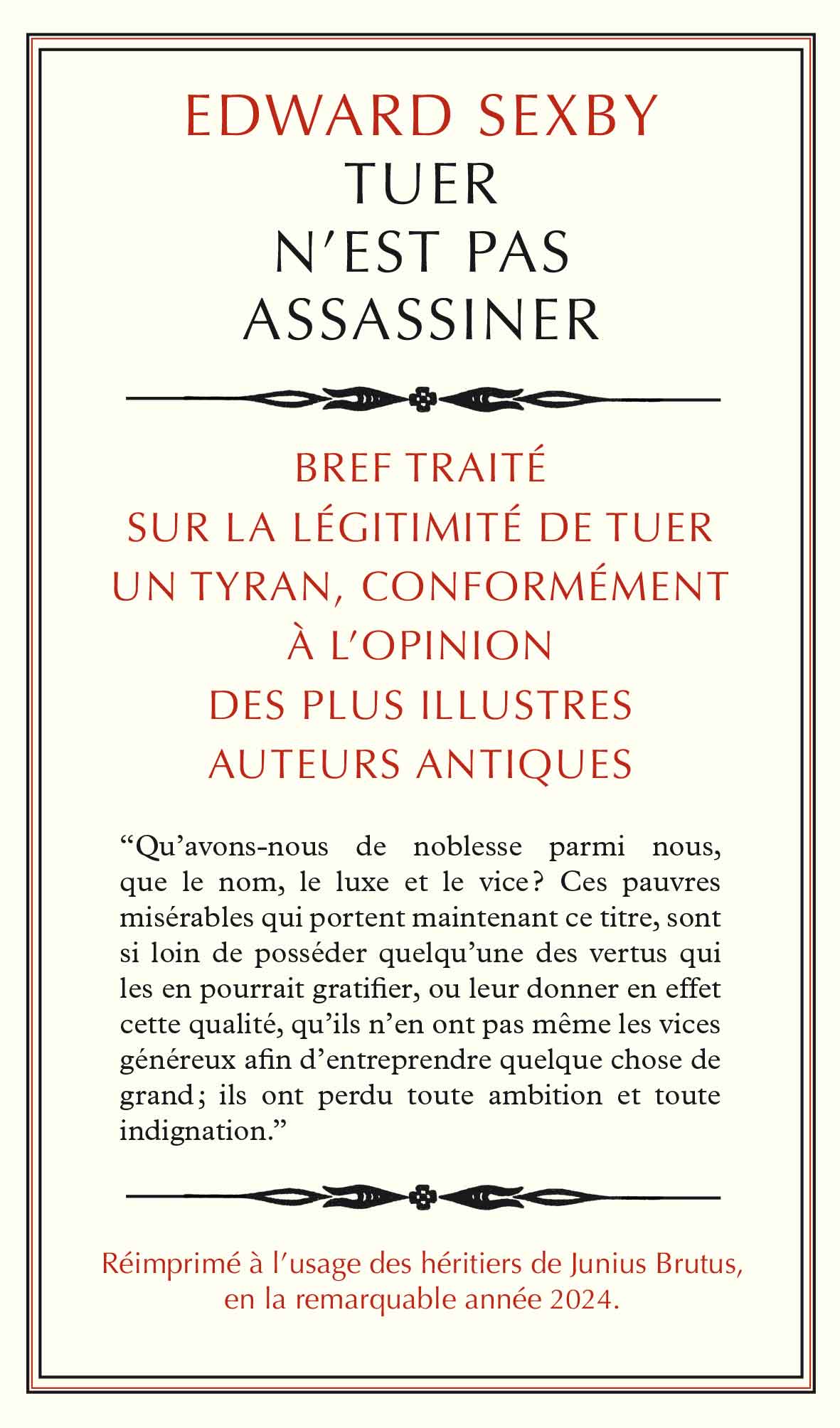 Tuer n'est pas assassiner