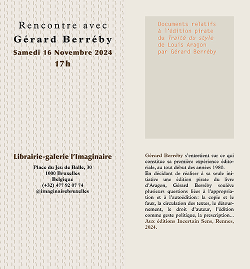 Rencontre : Documents relatifs à l'édition pirate du “Traité du style”