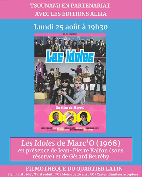 “Les Idoles” : projection à la Filmothèque du Quartier Latin