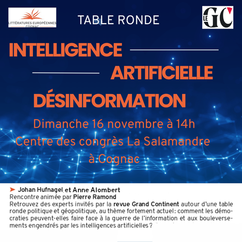 Festival des litt&eacute;ratures europ&eacute;ennes &agrave; Cognac : rencontre avec Anne Alombert