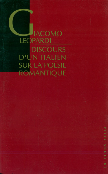 Discours d’un Italien sur la poésie romantique